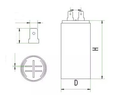 水泵電容器外形結構圖